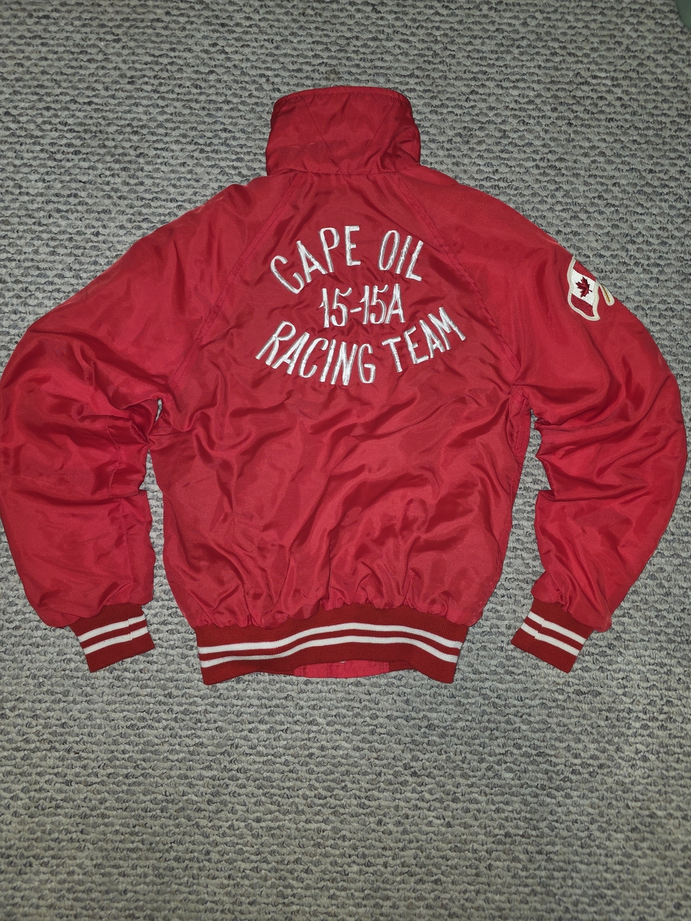 Mens Red Racing Team Bomber Jacket